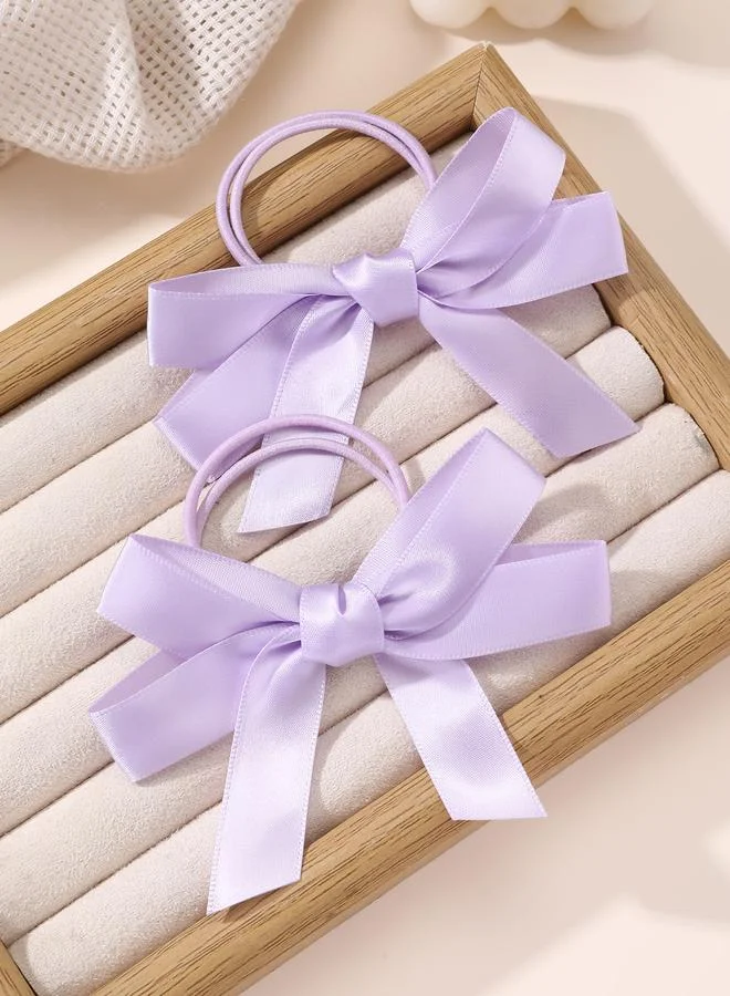 تايك تو Set of 2 - Solid Bowknot Hair Ties