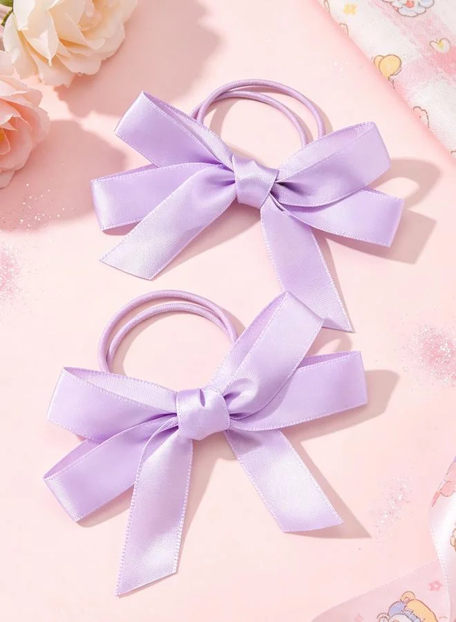 Take Two  Set of 2 - Solid Bowknot Hair Ties for Women | Best Price UAE
