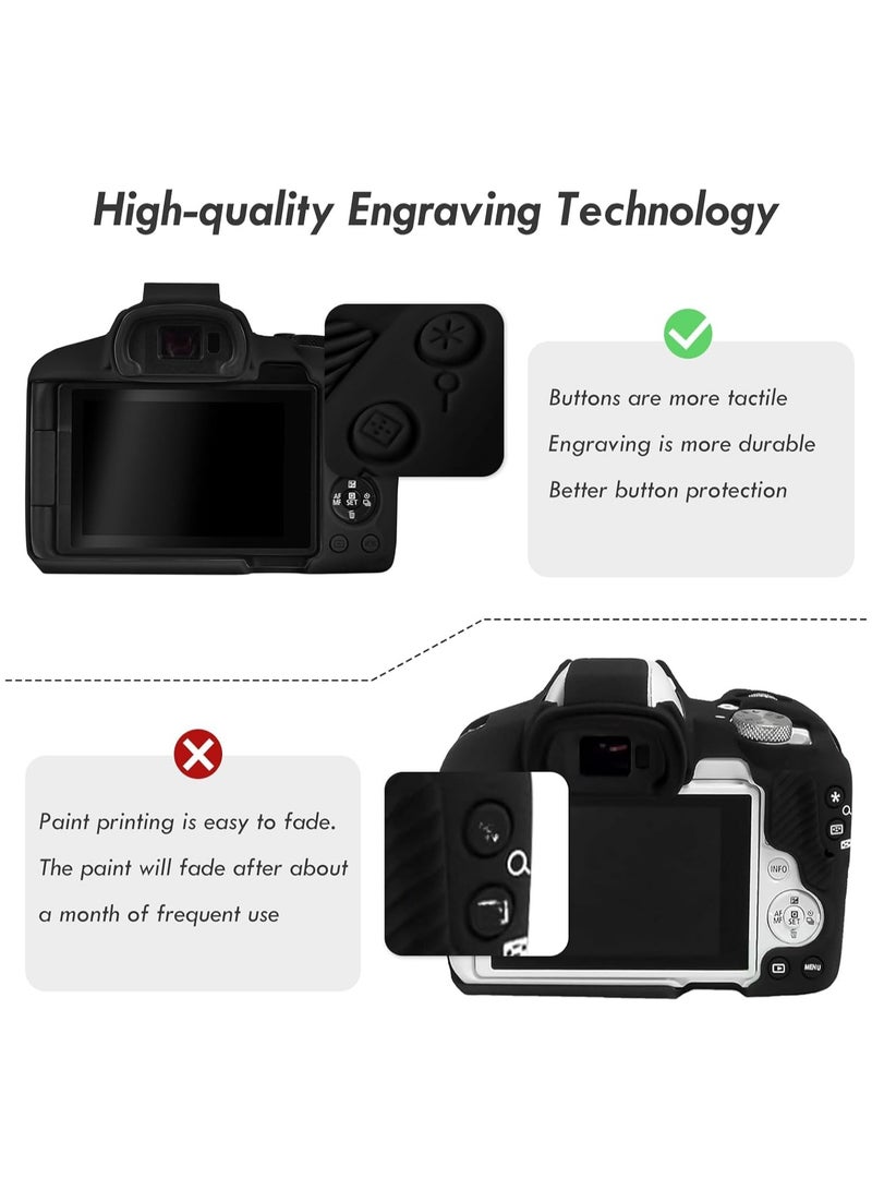 حافظة متوافقة مع كاميرا كانون EOSR50، حافظة من السيليكون الناعم، حافظة مقاومة للخدوش، حافظة واقية من السيليكون الناعم حامي للجسم - Image 5