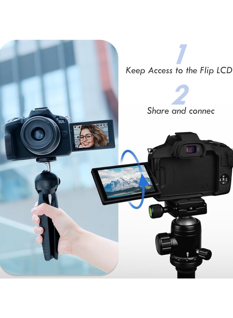 حافظة متوافقة مع كاميرا كانون EOSR50، حافظة من السيليكون الناعم، حافظة مقاومة للخدوش، حافظة واقية من السيليكون الناعم حامي للجسم - Image 2