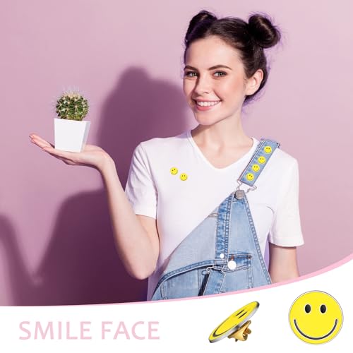 WILLBOND 60 Pack Happy Face Lapel Pins Bulk Cute Smile Pinback Buttons Funny Teacher Pins for Students Kids Clothes Backpacks Decoration (Yellow) - Image 4