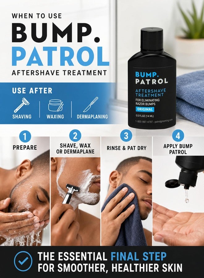Bump Patrol Original Formula Aftershave Treatment Serum – Razor Bump Stopper and Ingrown Hair Treatment for Men and Women with Salicylic Acid for Razor Burn & Shaving Irritation - 0.5 oz - Pack of 1 - Image 5