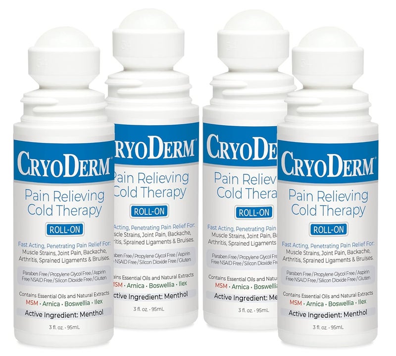 CryoDerm D-Roll-On-3oz-4 Cold Roll-On 3 oz. (Pack of 4)