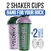 VELOMIX 2 Pack 28 oz Protein Shaker Bottles for Protein Mixes 2x Wire Whisk Leak Proof Shaker Cups for Protein Shakes Protein Shaker Bottle Pack Flower Set - Image 4