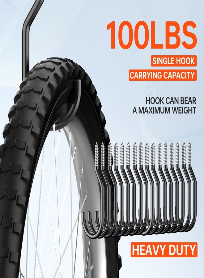 GURADESIGN 16-Pack Heavy Duty Bike Hook, Loading Capacity 100 LBS, 6 inch, Bike Hooks for Garage Wall and Garage Ceiling - Image 5