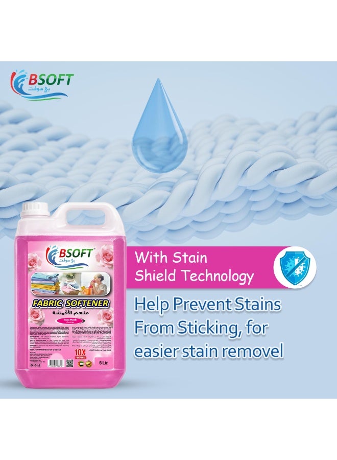 BSOFT Fabric Softener Concentrated Liquid With Rose Musk Fragrance 5L - Image 5