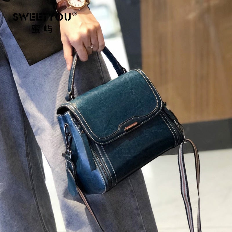 Genuine Leather Women'S Bag Women'S Crossbody Bag Women'S Commuter Bag Bag Portable Shoulder Bag For Women - Image 1