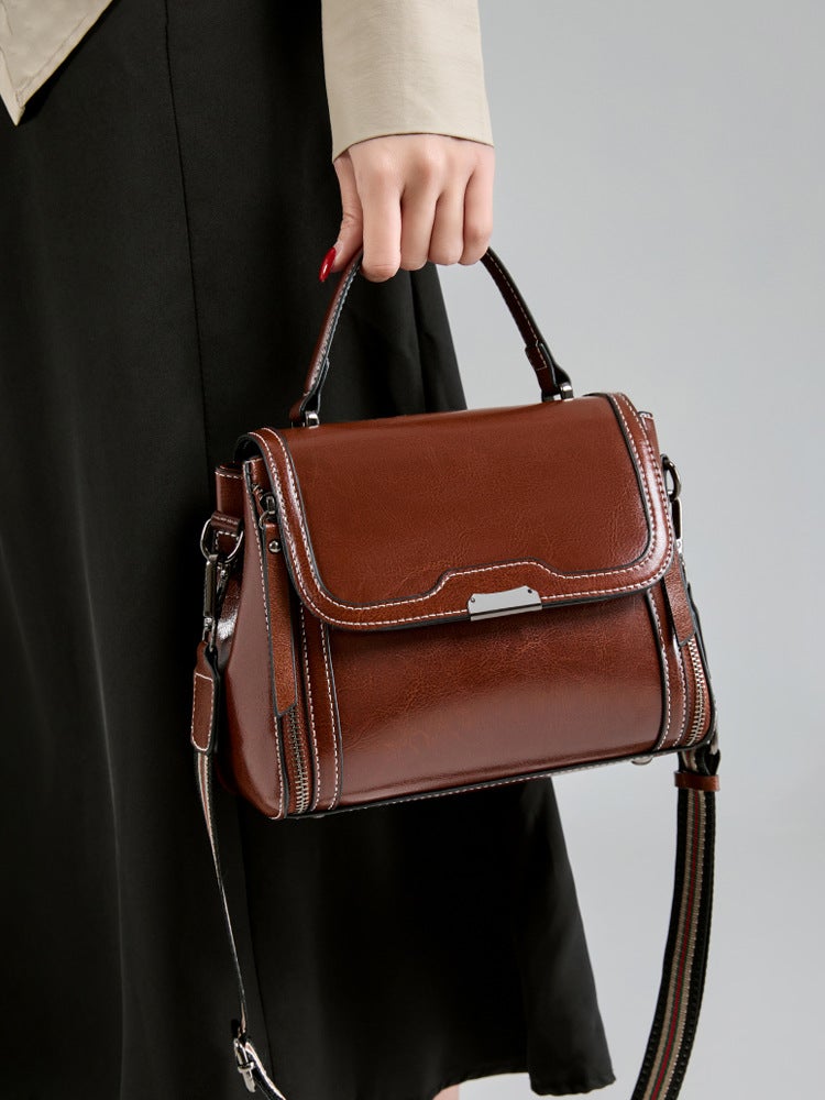 Genuine Leather Women'S Bag Women'S Crossbody Bag Women'S Commuter Bag Bag Portable Shoulder Bag For Women - Image 2