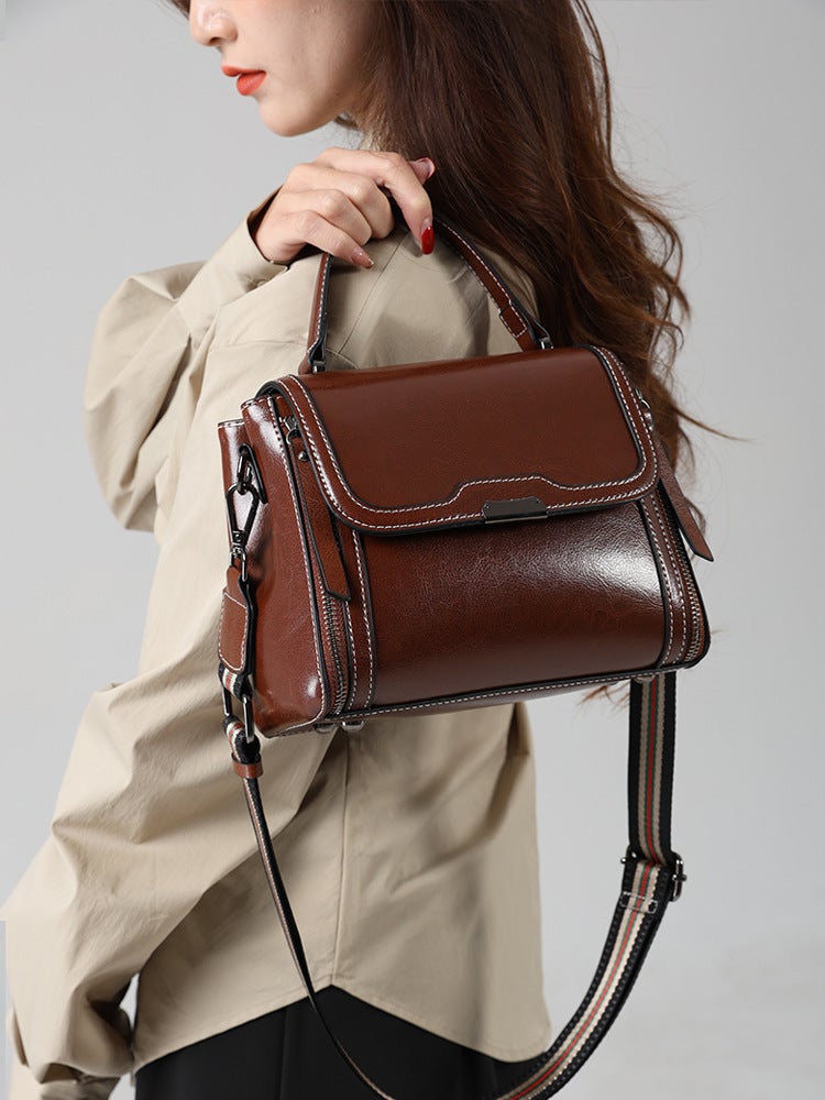 Genuine Leather Women'S Bag Women'S Crossbody Bag Women'S Commuter Bag Bag Portable Shoulder Bag For Women - Image 5