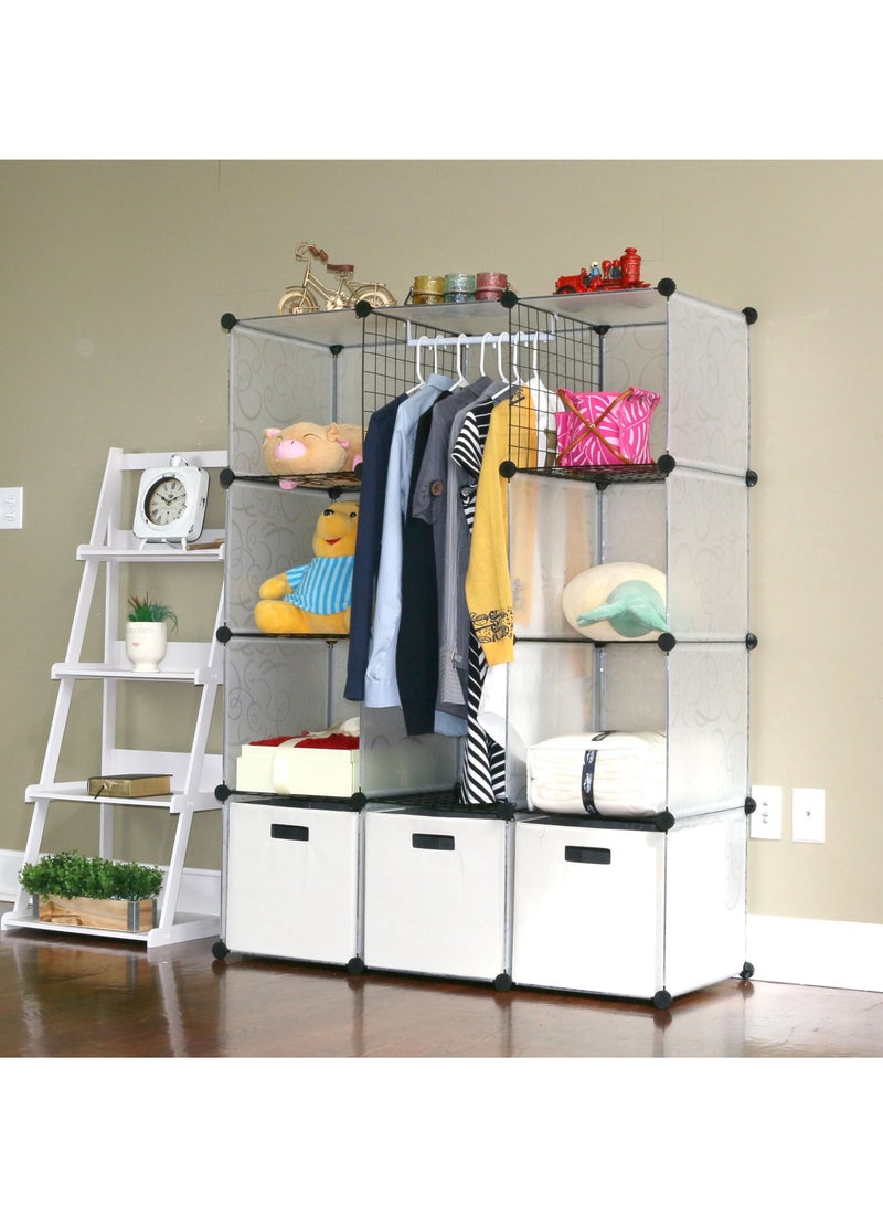 DubaiGallery 12 -Cube Plastic Shoe Storage Organizer Units, Stackable Shoe Organizing Rack, Closed Shoe Organizer Boxes Bins with Doors, Space Saving Shoe Storage Cabinet for Heels, Boots, Slippers - Image 4