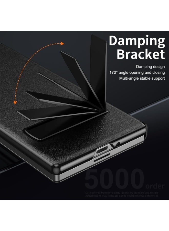 XIMAND جراب Ximand المغناطيسي القابل للطي لهاتف Samsung Galaxy Z Fold 7، مع حامل متعدد الزوايا، مصنوع من جلد فاخر عالي الجودة، مع غطاء واقٍ نحيف بمفصلة كاملة للجسم - Image 3