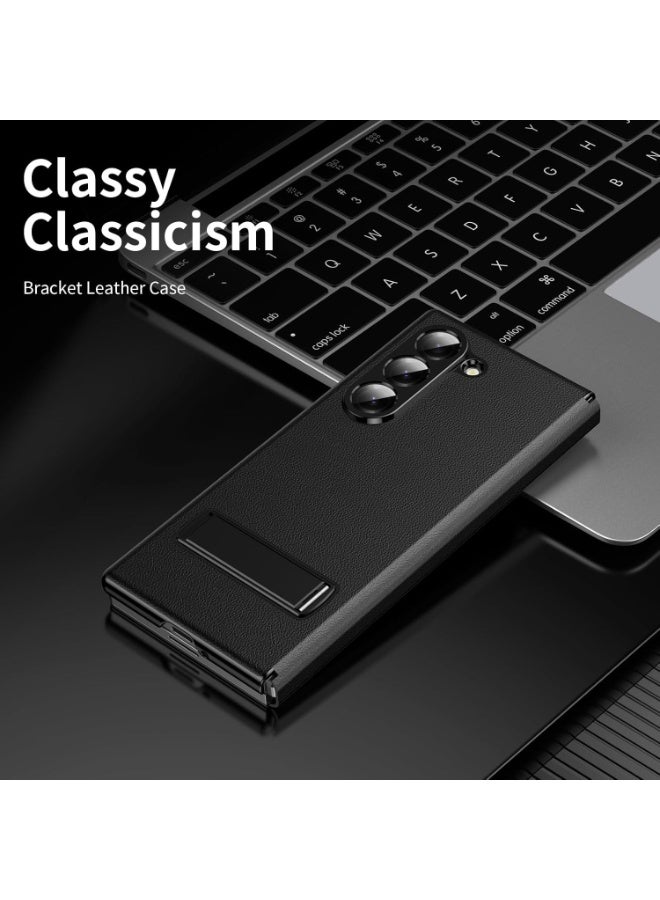 XIMAND جراب Ximand المغناطيسي القابل للطي لهاتف Samsung Galaxy Z Fold 7، مع حامل متعدد الزوايا، مصنوع من جلد فاخر عالي الجودة، مع غطاء واقٍ نحيف بمفصلة كاملة للجسم - Image 5