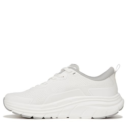 Vionic Women's Walker Walk Max Lace Up– Supportive Deep Cushioning Enhanced Performance Walking Sneaker White Fabric 9 Medium - Image 3