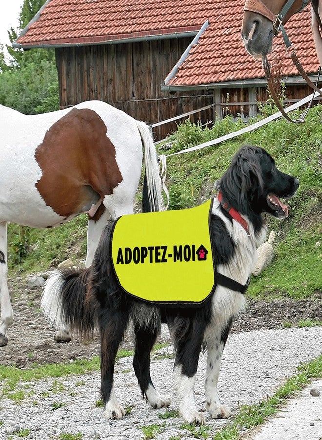 Zuo Bao Dog Adoption Jacket Vest Adoptez-Moi Dog Harness Rescue Pitbull Slogan Vest (ADOPTEZ-MOI-Large) - Image 5