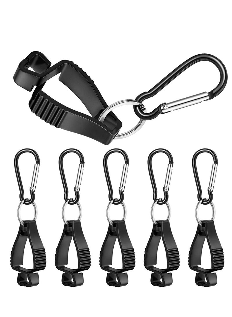 KASTWAVE 6 Pack Glove Clips for Work Glove Holders,Glove Belt Clip With Metal Carabiners,Easy to Wear Glove Clip, Tools, & Towel Holder, Ideal for Men Safety Construction Worker Guard Labor - Image 1