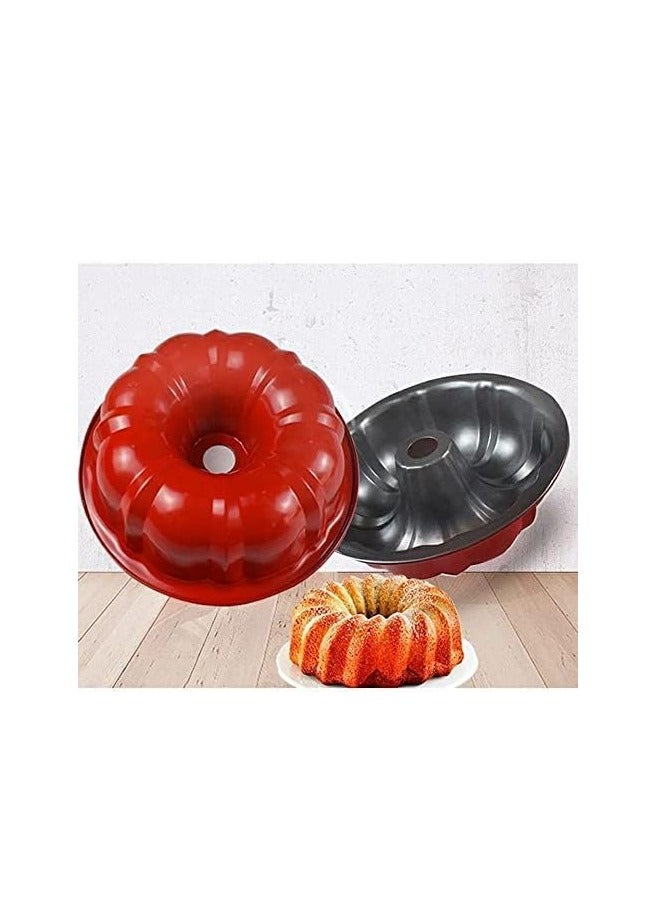 Non Stick Metal Round Cake Mold, 24 cm - assorted color - Image 3