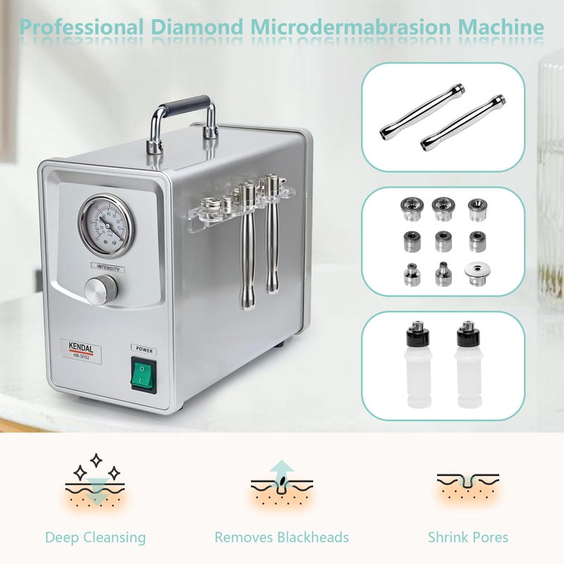 Kendal Professional Diamond Microdermabrasion Machine, Quality Dermabrasion Facial Spray Skin Care Beauty Device with Power Suction PWSF02 - Image 2