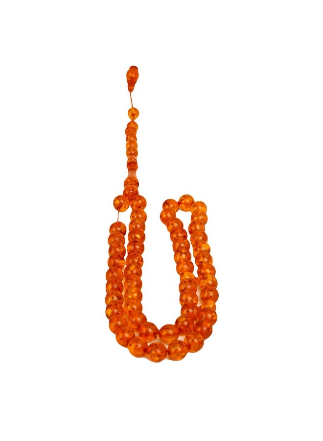 R.S Polish Amber Dust Prayer Beads, Round Shape, 51 Transparent Honey Beads - Image 2