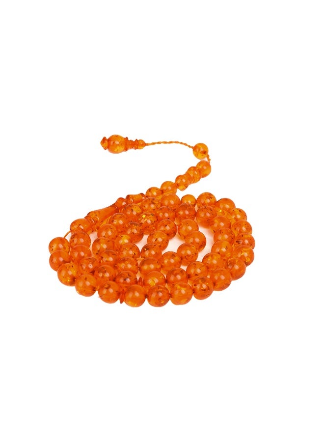 R.S Polish Amber Dust Prayer Beads, Round Shape, 51 Transparent Honey Beads - Image 4