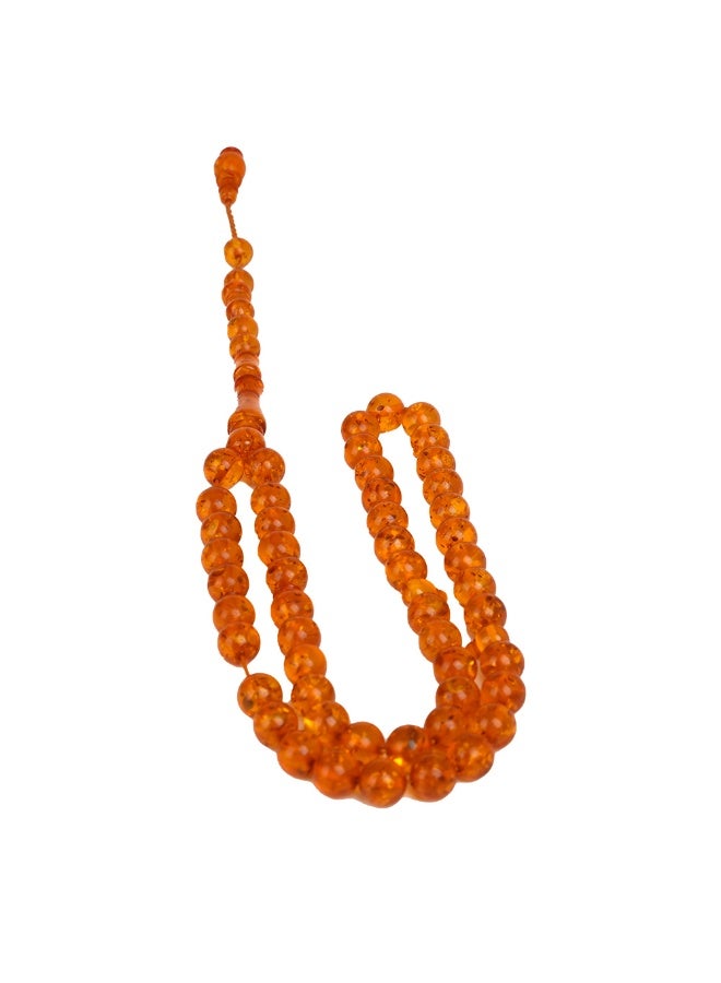 R.S Polish Amber Dust Prayer Beads, Round Shape, 51 Transparent Honey Beads - Image 3