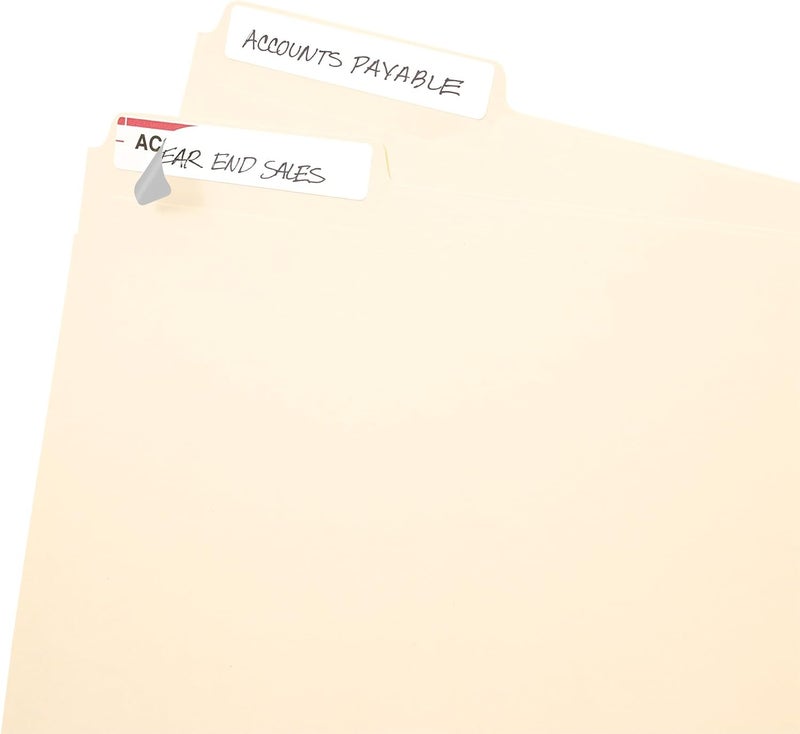 AVERY File Folder Labels on 4" x 6" Sheets, Easy Peel, White, Print & Handwrite, 2/3" x 3-7/16", 252 Labels (5202) - Image 3