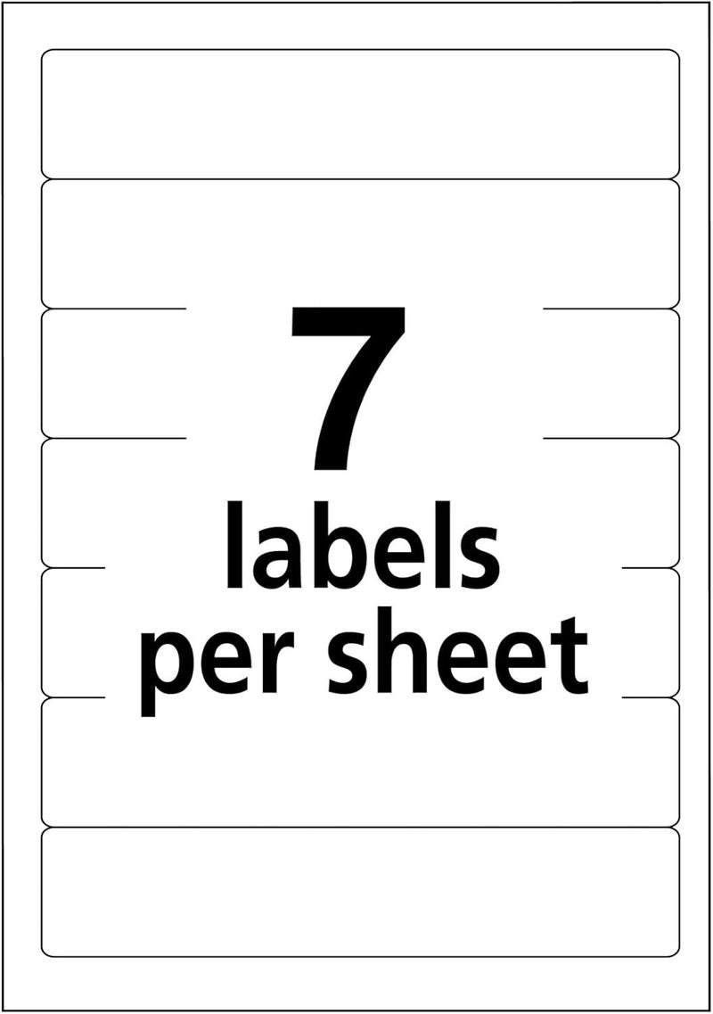 AVERY File Folder Labels on 4" x 6" Sheets, Easy Peel, White, Print & Handwrite, 2/3" x 3-7/16", 252 Labels (5202) - Image 5