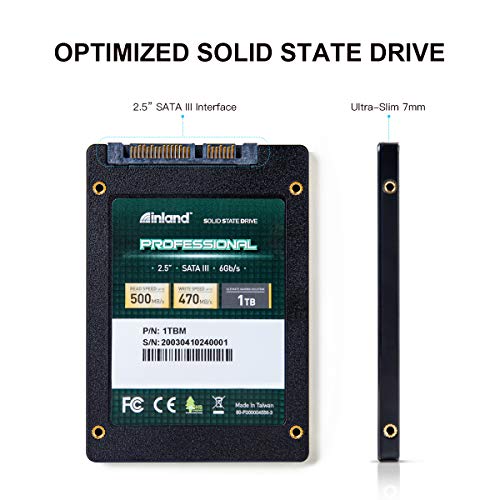 INLAND Professional 1TB SSD 3D NAND SATA III 6Gb/s 2.5" 7mm Internal Solid State Drive (1T) - Image 2