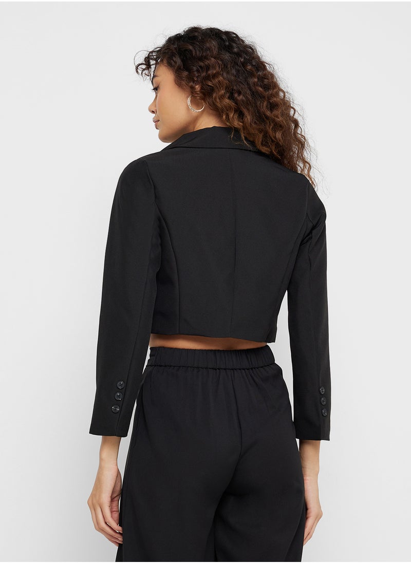 Ginger - Cropped Boxy Fit Blazer - Image 1