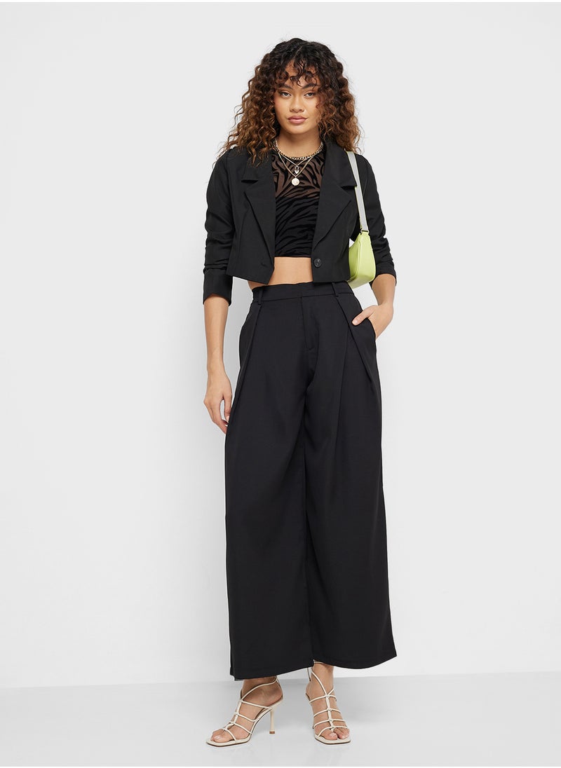 Ginger - Cropped Boxy Fit Blazer - Image 1