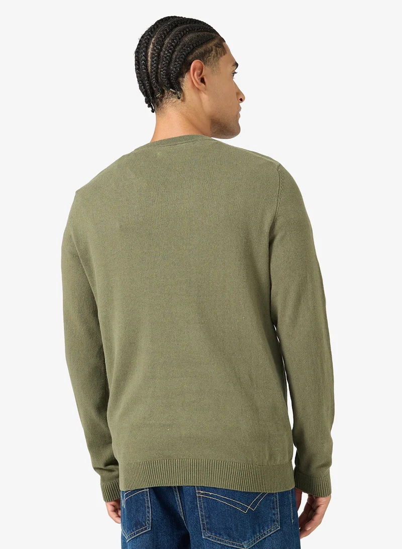 JJ Rebel Knit Neck Long Sleeve Sweater