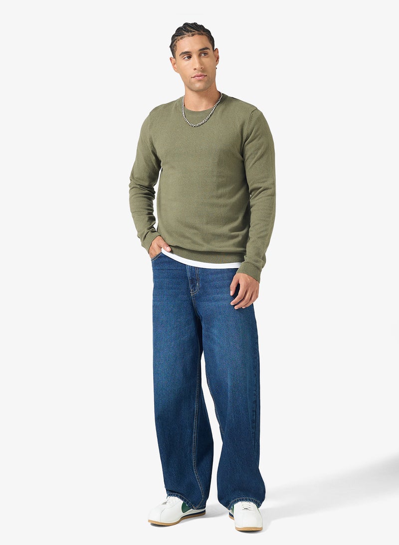 ج ج ريبل بلوفر بياقة دائرية من نسيج بيكالوم - Image 4