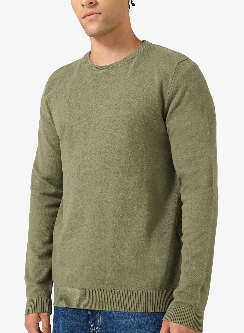 ج ج ريبل بلوفر بياقة دائرية من نسيج بيكالوم - Image 3