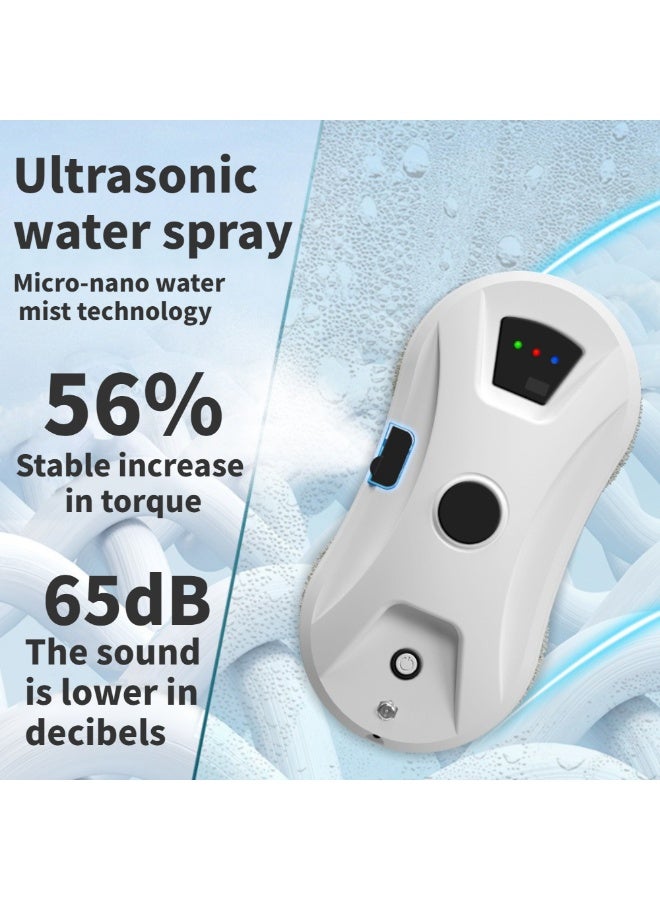 ميسا روبوت تنظيف النوافذ الجديد - مزود بنظام رش الماء التلقائي، شفط قوي 5600Pa، تخطيط مسار ذكي، تحكم عن بعد، مثالي للزجاج والبلاط والأبواب الزجاجية - للمباني الشاهقة - Image 3