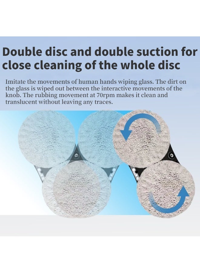 ميسا روبوت تنظيف النوافذ الجديد - مزود بنظام رش الماء التلقائي، شفط قوي 5600Pa، تخطيط مسار ذكي، تحكم عن بعد، مثالي للزجاج والبلاط والأبواب الزجاجية - للمباني الشاهقة - Image 4