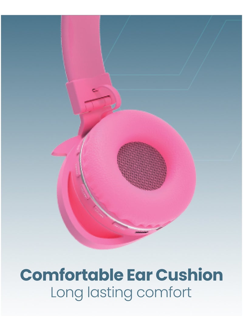 Moxedo Moxedo Junior Wireless On-Ear Headphones for Kids Adjustable Foldable Design Stereo Headphone 90dB with Built-In Microphone Compatible for iPad/Phone/Tablet and Other Devices (Junior Poe)  - Image 2