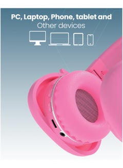 Moxedo Moxedo Junior Wireless On-Ear Headphones for Kids Adjustable Foldable Design Stereo Headphone 90dB with Built-In Microphone Compatible for iPad/Phone/Tablet and Other Devices (Junior Poe)  - Image 4