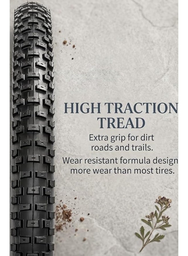 2 Pack 29 Inch Mountain Bike Replacement Tires | 29 x 1.75 1.95 2.125 High Traction Rubber Bike Tires | Heavy Duty MTB Outer Tire Set Black - Image 5