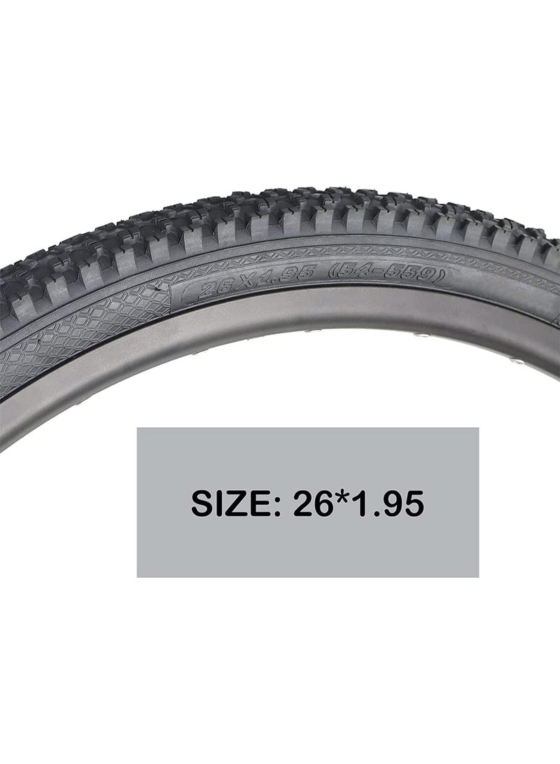 2 Pack 29 Inch Mountain Bike Replacement Tires | 29 x 1.75 1.95 2.125 High Traction Rubber Bike Tires | Heavy Duty MTB Outer Tire Set Black - Image 4