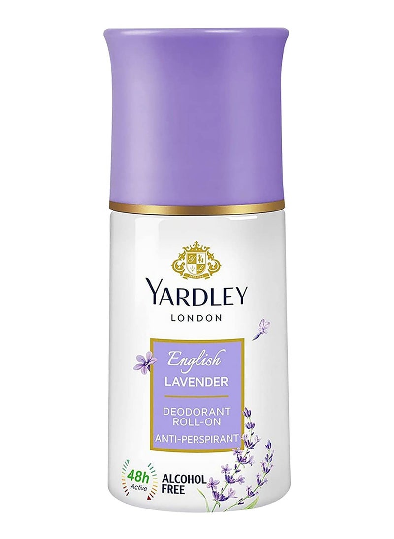 Yardley Yardley London English Lavender Anti Perspirant Deodorant Roll On For Women loral 50ml  - Image 1