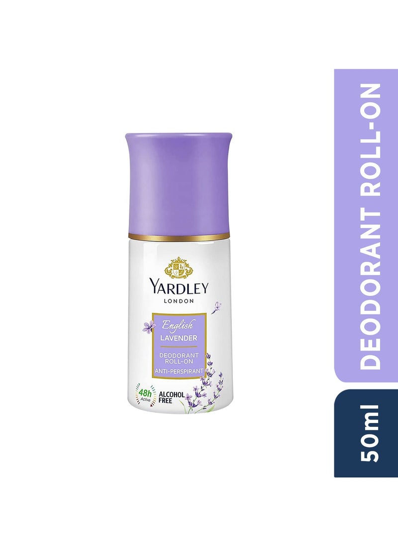 Yardley Yardley London English Lavender Anti Perspirant Deodorant Roll On For Women loral 50ml  - Image 2
