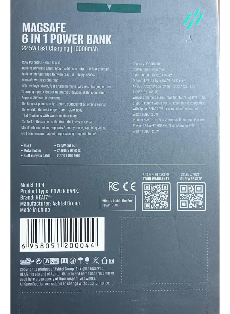 هيتز باور بانك HEATZ MagSafe 6 في 1 للشحن المتعدد - Image 2