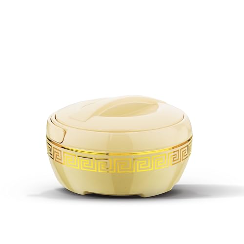 Asian Plastowares Orchid Gold Casserole 2500ml | Premium Insulated ISI-Certified Hotpot | Elegant Dinner Set | Stylish Kitchenware Gift Combo Box | Beige - Image 4