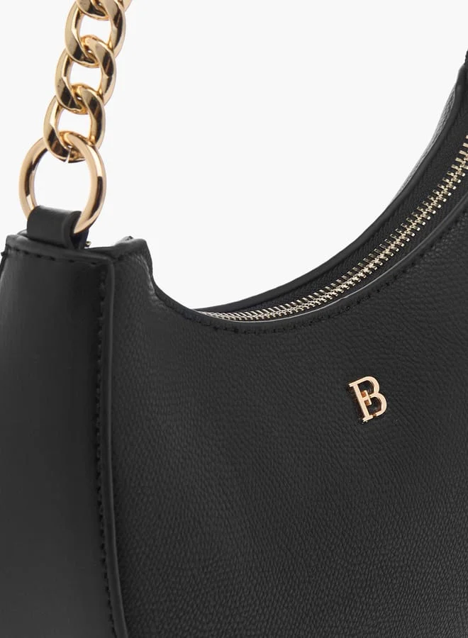 Flora Bella By Shoexpress Women Solid Shoulder Bag with Detachable Strap and Zip Closure