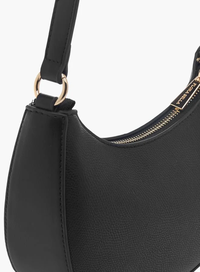 Flora Bella By Shoexpress Women Solid Shoulder Bag with Detachable Strap and Zip Closure