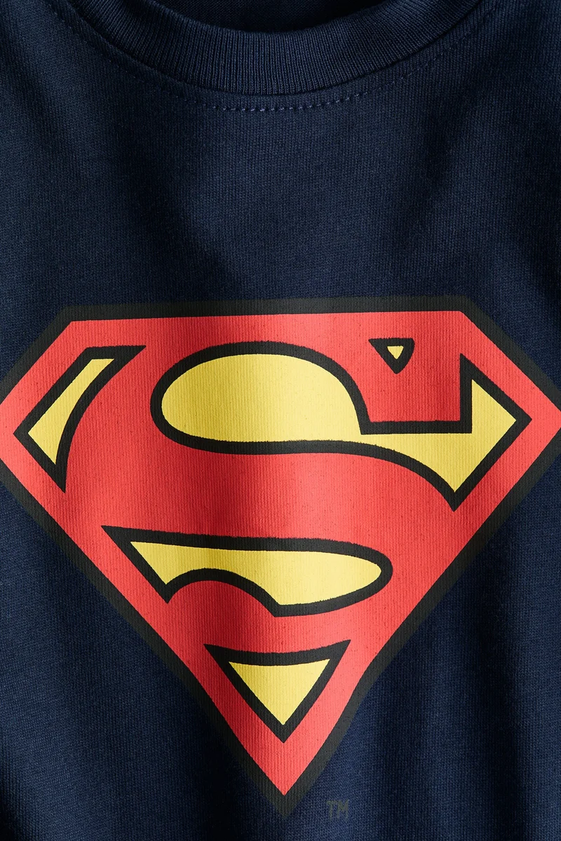 اتش اند ام تي-شيرت قطني مزين بطبعات