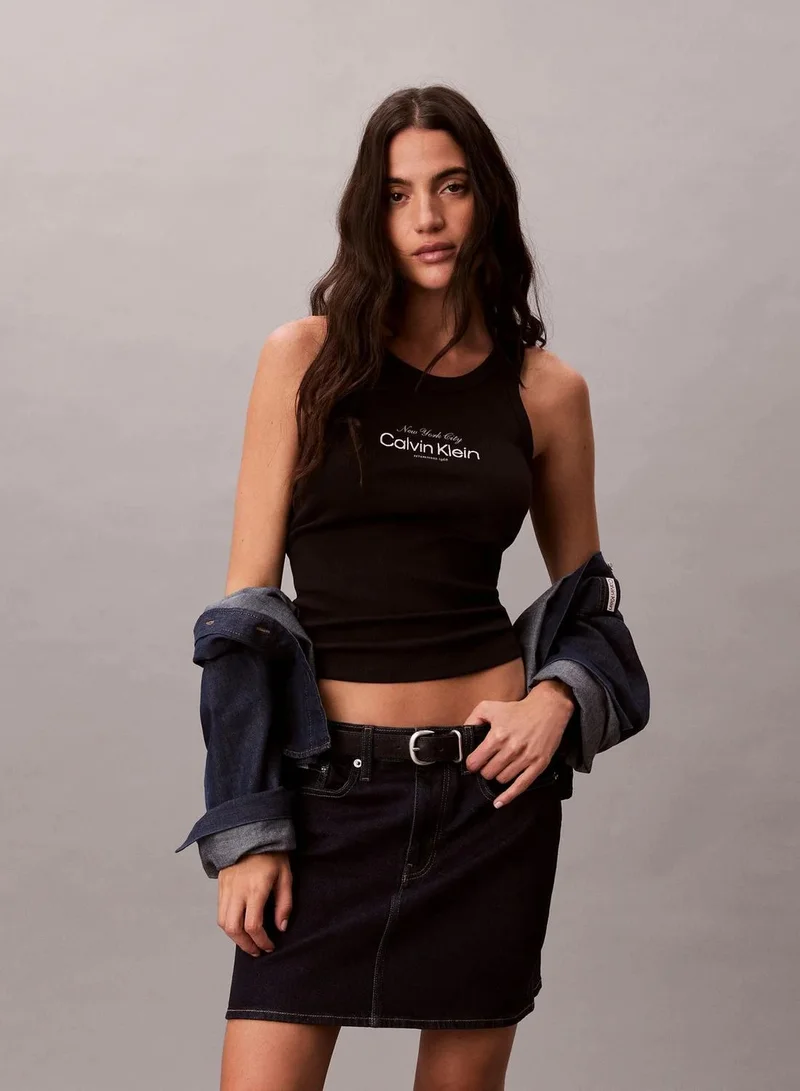 Slim Ribbed Cotton Tank Top
