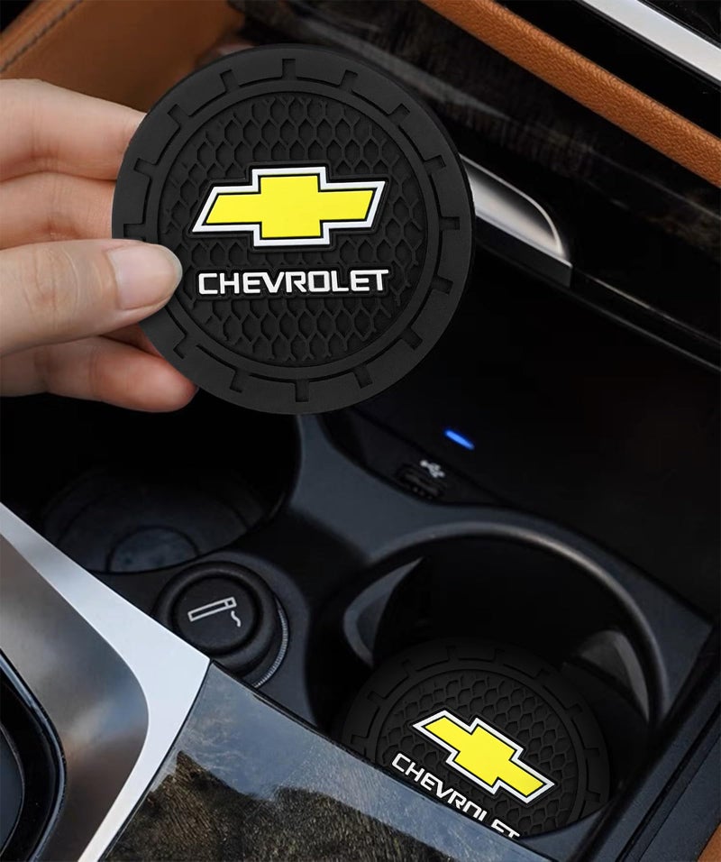 BFIVEANTE Car Cup Holder Coaster for Chevrolet,Silicone Cupholder Coaster,Car Interior Accessories,2.76 Inch 2 Pieces Black - Image 5