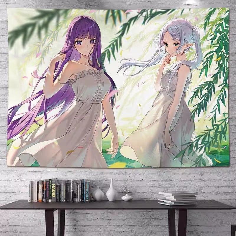 New Background Cloth Secondary Animation Hanging Cloth Room Tapestry Dormitory Decoration Ins Wall Cloth Buried Lily - Image 1