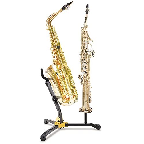 Hercules Stands DS533BB Alto/Tenor Saxophone Stand with Soprano Sax Peg - Image 2