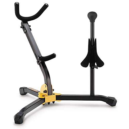 Hercules Stands DS533BB Alto/Tenor Saxophone Stand with Soprano Sax Peg - Image 1